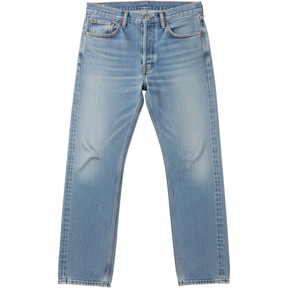 Levis 505 Regular Fit Straight Leg Jeans Blue Denim Mens 33x34